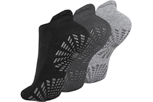 unenow Merino Wool Socks with Grips Cushion, Non Slip Socks for Yoga, Hospital, Home, Soccer