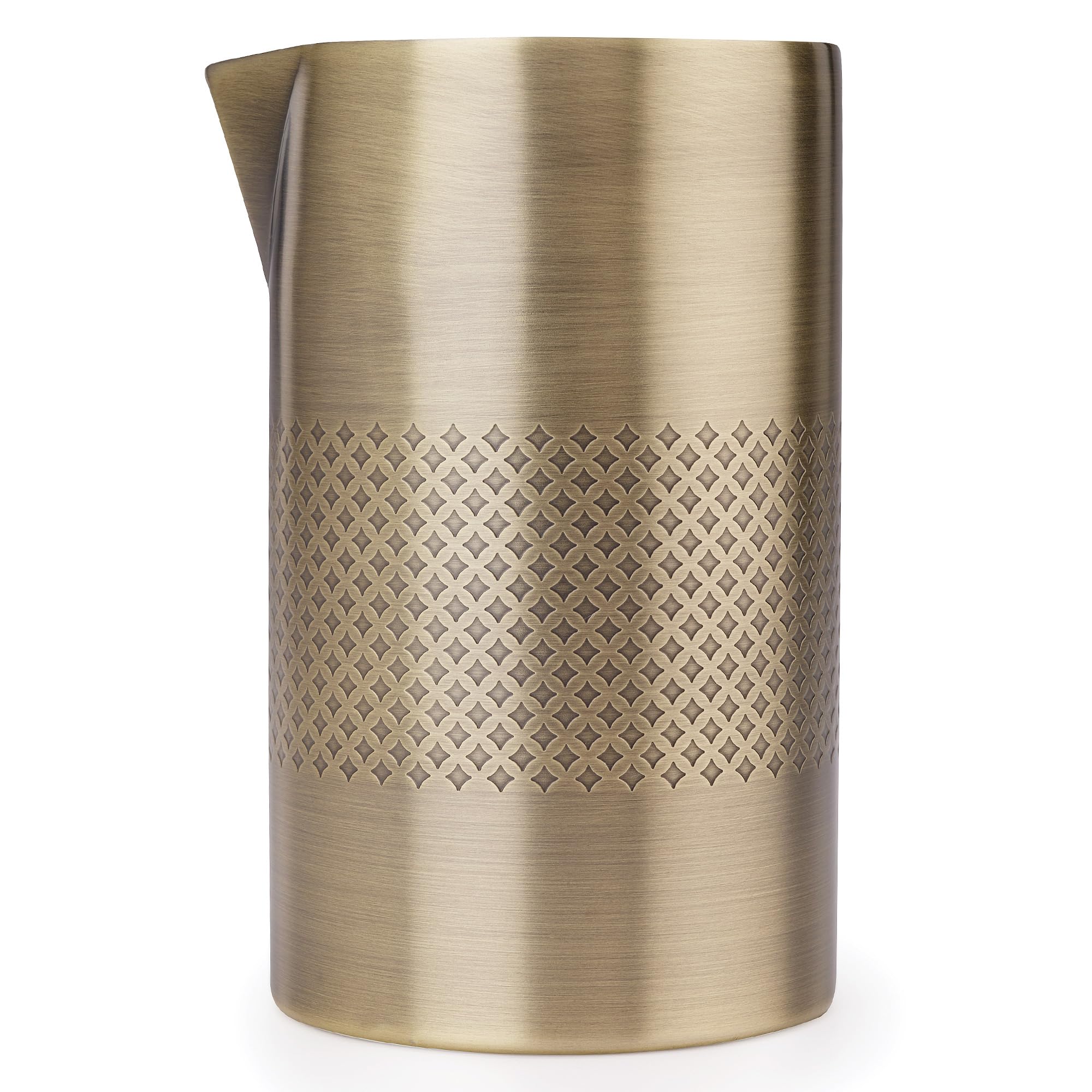 Photo 1 of Barfly Double Wall Diamond Lattice Mixing Tin, Antique Gold