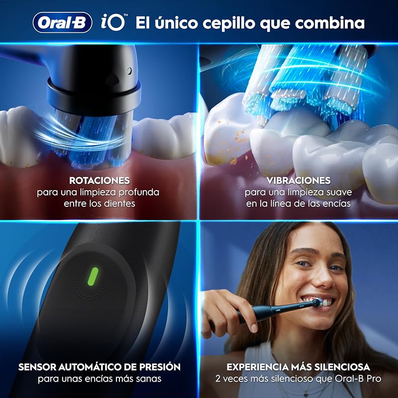 iO 2 Cepillo de Dientes Eléctrico con 1 Cabezal, Negro Noche