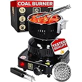 Charcoal Burner - Multipurpose Electric Charcoal Starter Approved Electric Stove - Coconut Coals Lighters with Tongs - 450W Electric Charcoal Lighters with 304 Stainless Steel