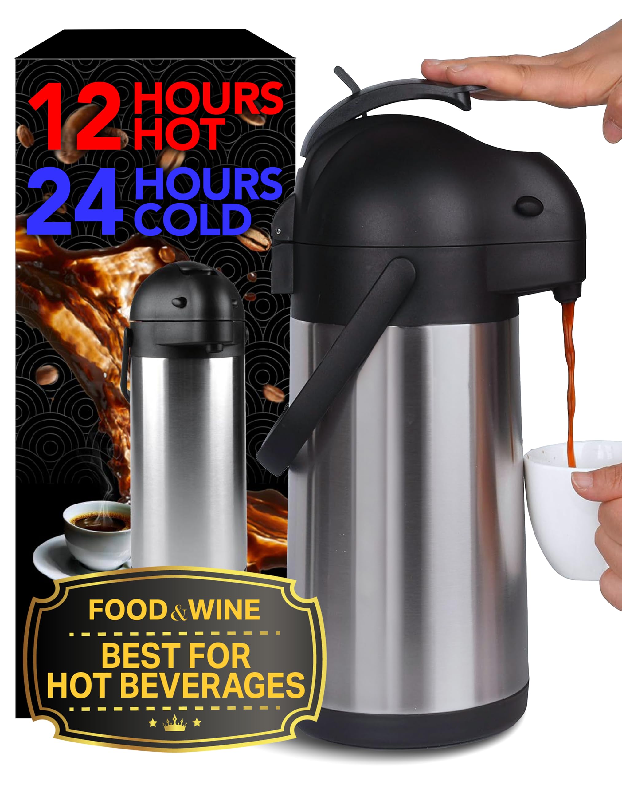 Mua 74Oz Airpot Thermal Coffee Carafe Insulated Stainless Steel
