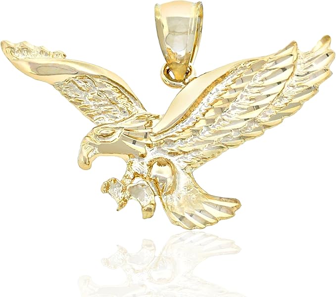Charm America Gold Attacking Bald Eagle Charm 10 Karat