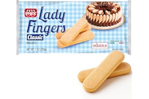 DOUzzle Lady Fingers Cookies for Tiramisu - Savoiardi Italian Ladyfingers Biscuits (1 Pack) - Perfect for Desserts, Snacking, and Baking - Made In Italy, Kosher Parve