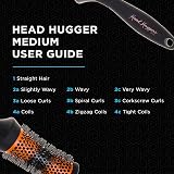 Denman Medium Thermo Ceramic Hourglass Hot Curl Brush DHH3 Orange Black view 6