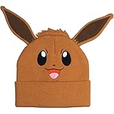 Bioworld Pokemon Eevee Embroidered Beanie Cap Hat One Size Licensed New Brown