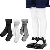 LAETBBE 3 Pack Baby Girl Tights Cable Knit Leggings Stockings Cotton Pantyhose for Newborn Infant 6 Months-6 Years.