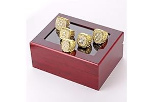 GUANKE 5Pcs Championship Rings Set,Football Gifts,Replica Dallas Memorabilia Items Decor