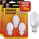 Ainiv 2-Packs 6pcs Medium Adhesive Hooks Damage-Free Wall Door Hooks 1.5kg view 9