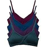 Kalon Women’s 4 Pack Demi Padded Bralette Wireless Comfortable Bra