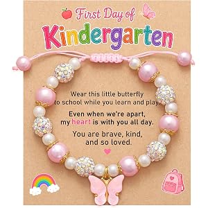 Kidbbi Butterfly Bracelet First Day Of Preschool Kindergarten Gift For Girl
