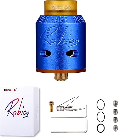 Amazon 電子タバコ Desire Rabies Rda クローン 爆煙系アトマイザー Peiワイドドリップチップ Vape 24mm 極煙rda 爆煙 直ドリ Wolfteet リキッド ニコチンなし Wolfteeth アトマイザー