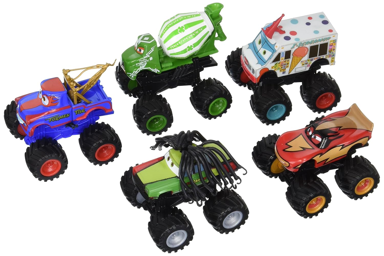monster truck mater deluxe figure set