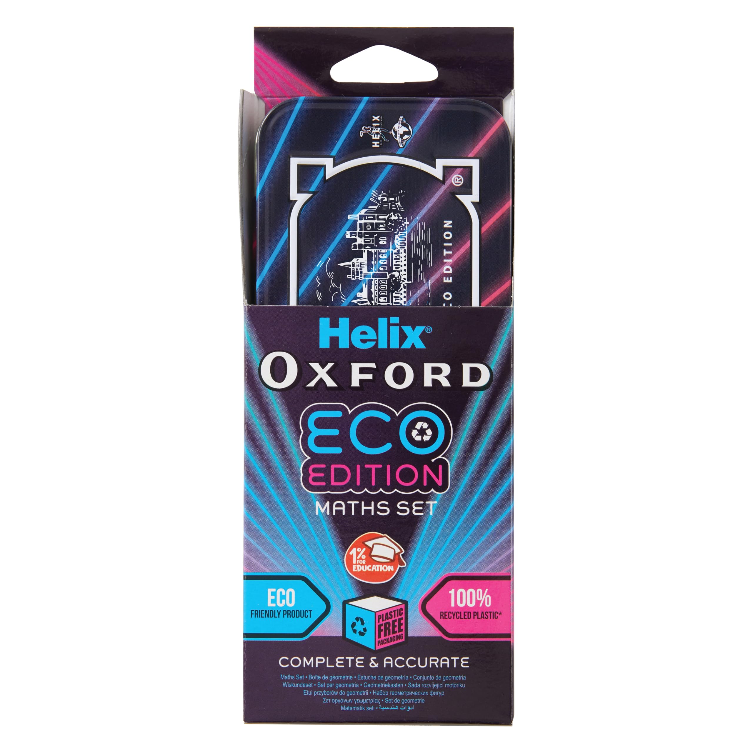 Helix Oxford Cyber Eco Maths Set - Complete Set of School Maths Equipment