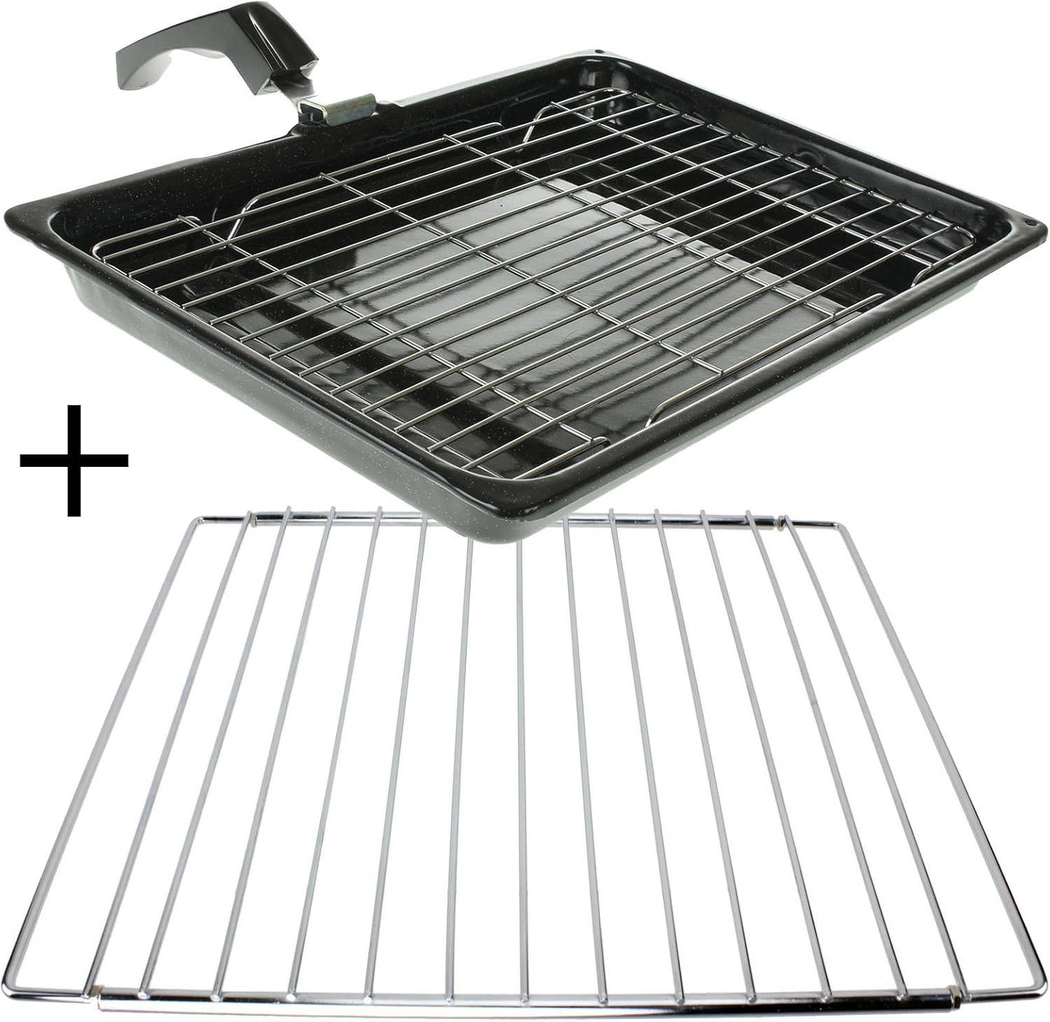 SPARES2GO Large Grill Pan, Rack, Handle + Adjustable Shelf for Lamona