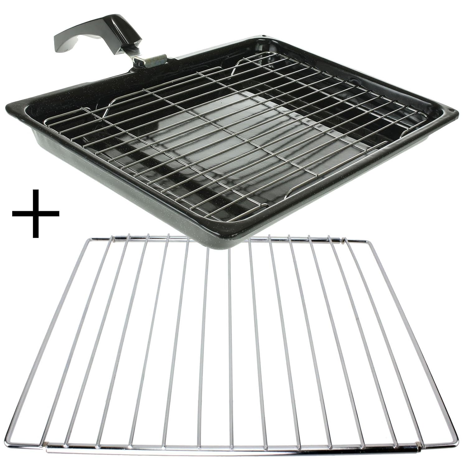 Spares2go Universal Oven Cooker Grill Pan, Rack + Handle + Adjustable