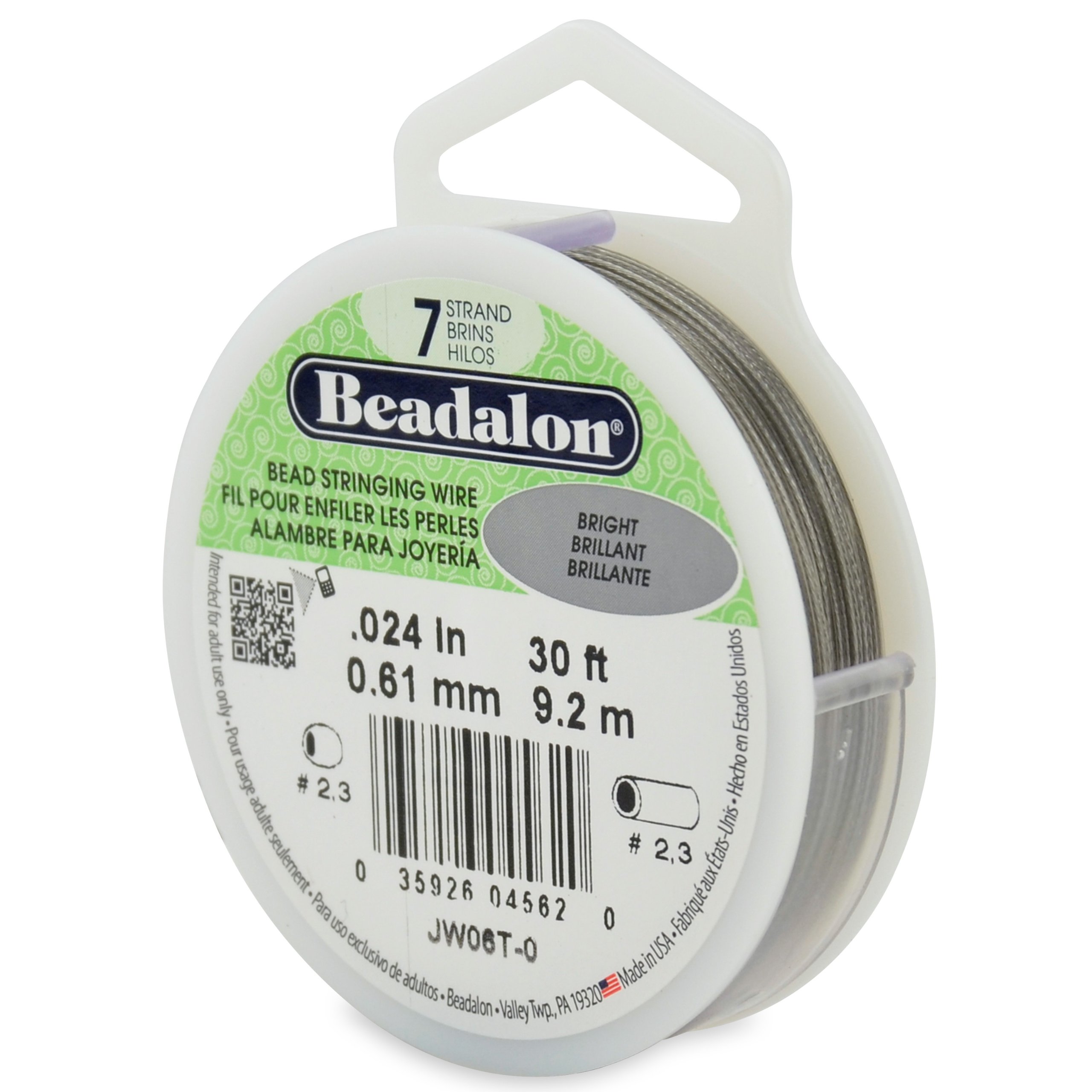 Beadalon 0.61 mm Diameter 9.2 m 7 Strand Wire Bright Reel โ image 1
