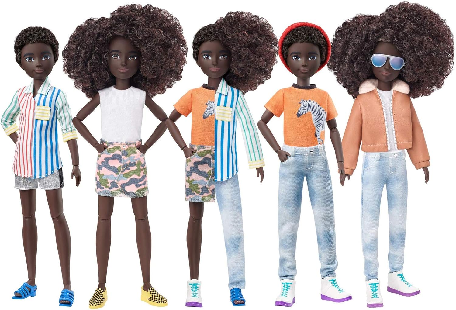 black dolls with curly hair
