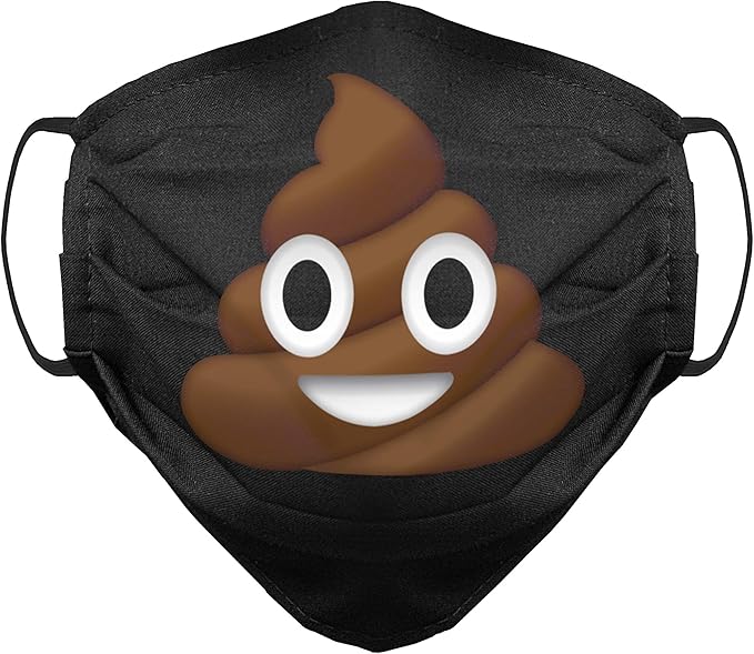Poop Emoji Gift Fun Printed Cotton Face Mask Covering