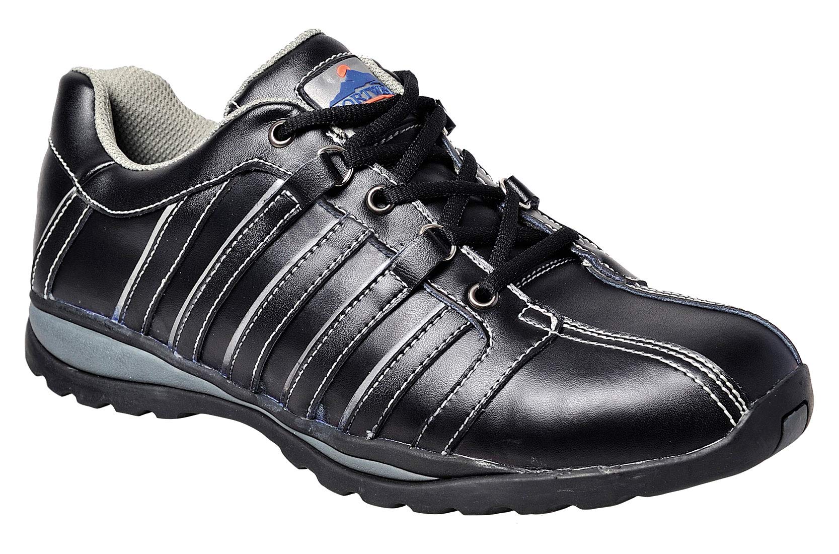 Portwest Steelite Arx Safety Trainer S1P HRO, Size: 44, Colour: Black, FW33BKR44