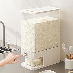 GUDEMAY Rice Dispenser with Measuring Cup and Fresh