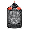 Extra Large Foldable Floating Fishing Basket for Live Caught Fish, Floatable Fishing Net Basket, Heavy Duty Coated Portable Fish Basket