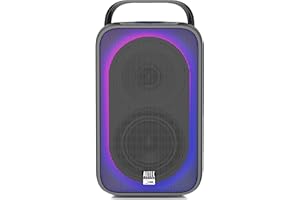 Altec Lansing Shockwave Wireless Speaker 60W Bluetooth speakerwith a Long Lasting 6 Hour Battery, Multi LED Party Modes, Multiple bass Boost Modes, Party Sync