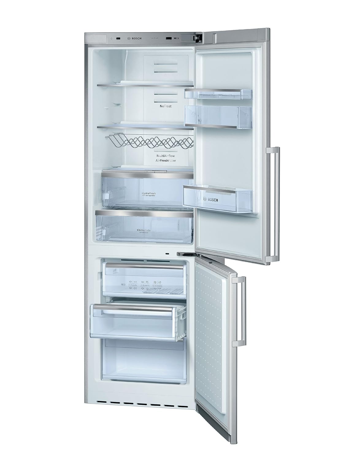 Bosch KGN36H75 nevera y congelador Independiente Acero inoxidable ...