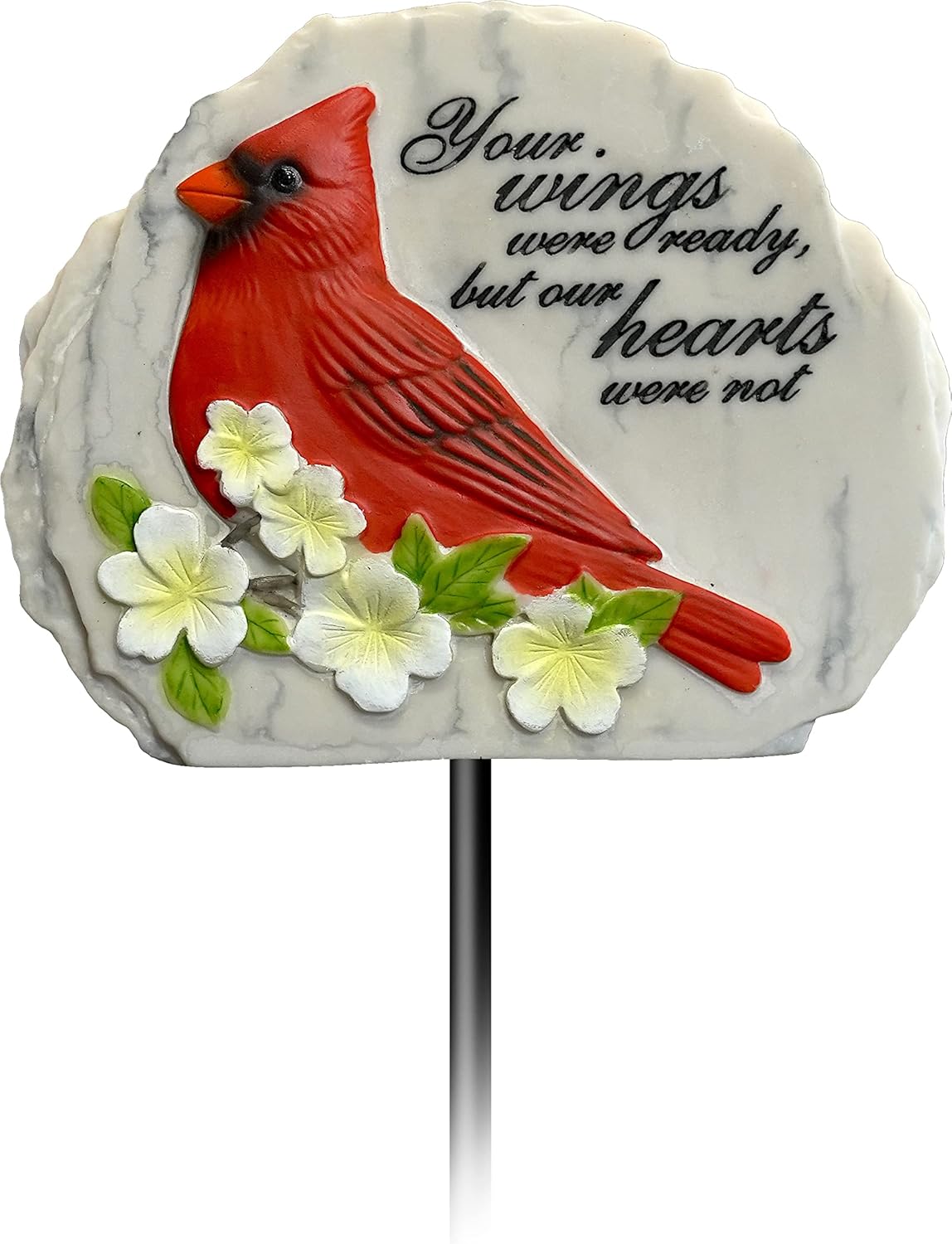 Decorative Garden Stakes - Spoontiques - Garden Décor - Garden Stake - Decorative Stake for Lawn and Yard - 24” High - Durable Weather Resistant Resin Sign for Home Décor - Cardinal Memorial Garden Stake
