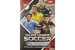 2023 Topps MLS Soccer Blaster Box of Packs with 4 Exclusive Icy Foilboard Parallel Cards Per Box and Chance for Autographs and New Pearlers Chrome Cards of Top Goal Scoring Players