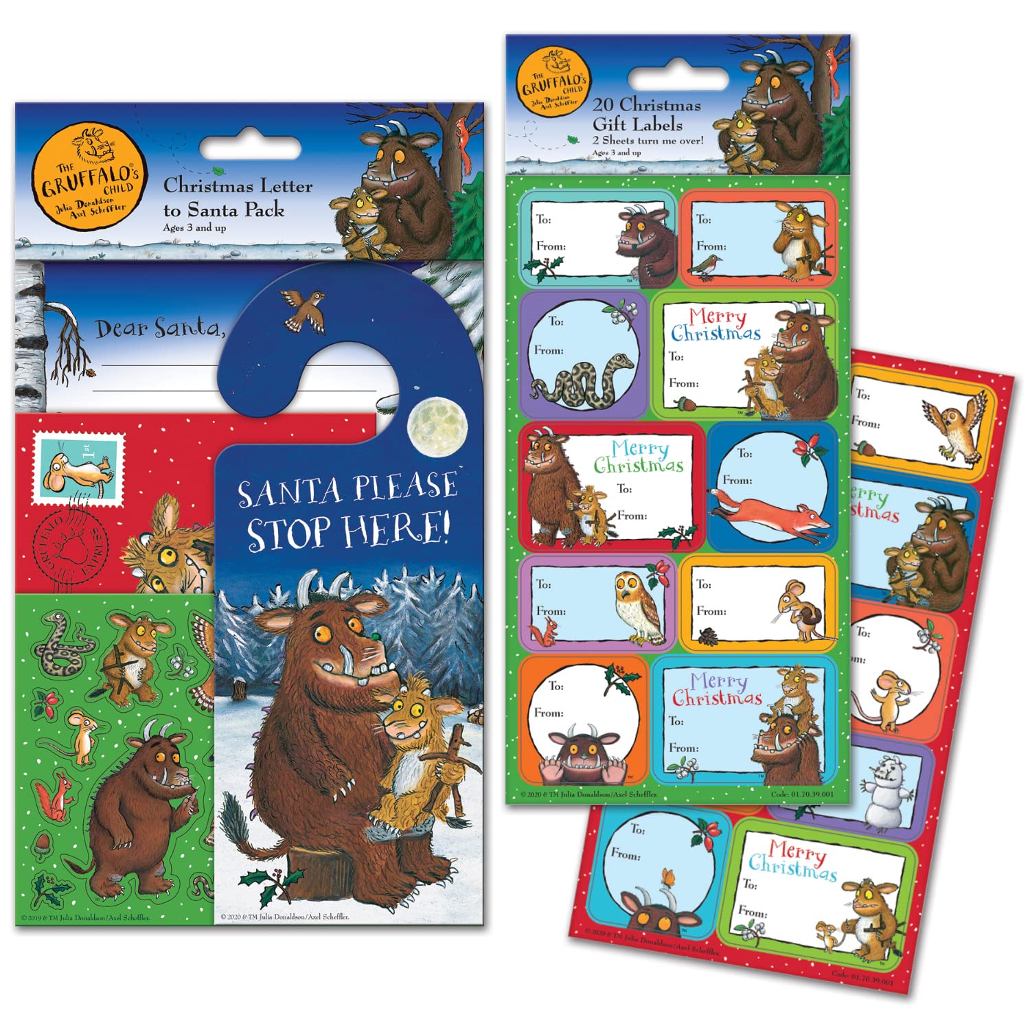The Gruffalo's Child Christmas Letter to Santa and Gift Labels Bundle Pack