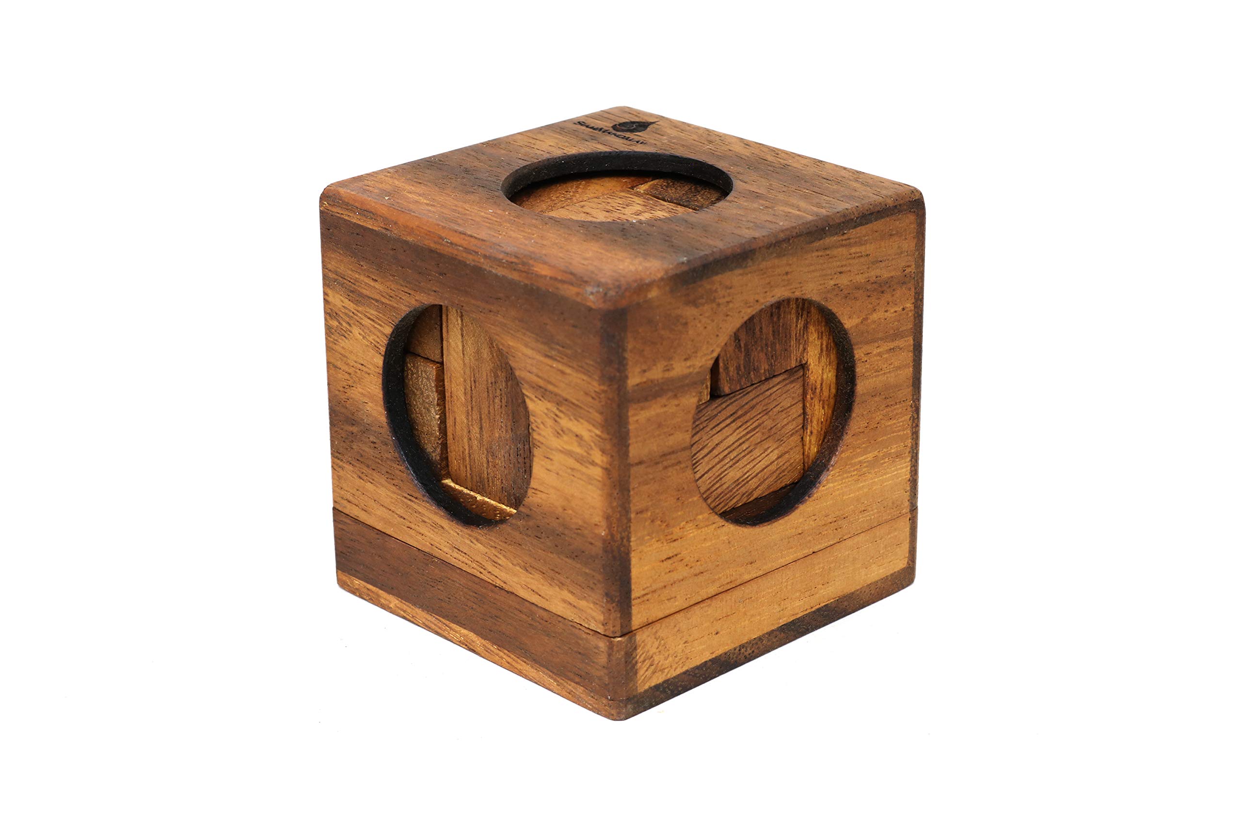 Cube Puzzle: Handmade 3D Brain Teaser – Soma Cube, STEM Skill Builder, Interlocking Game, Desk Accent for Offices