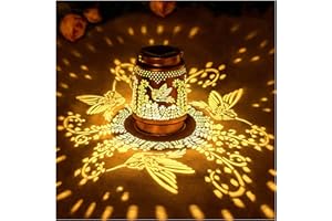 EZTZEN Christmas Gifts for Women Hummingbird Solar Lanterns Outdoor Waterproof Hanging Solar Lights Hummingbird Gifts for Women Men Metal Decorative LED Lanterns for Garden Decor,Yard,Patio,Lawn,Pathway