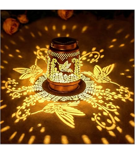 Amazon.com: Kaixoxin Solar Garden Decor Metal Lantern Sunflower