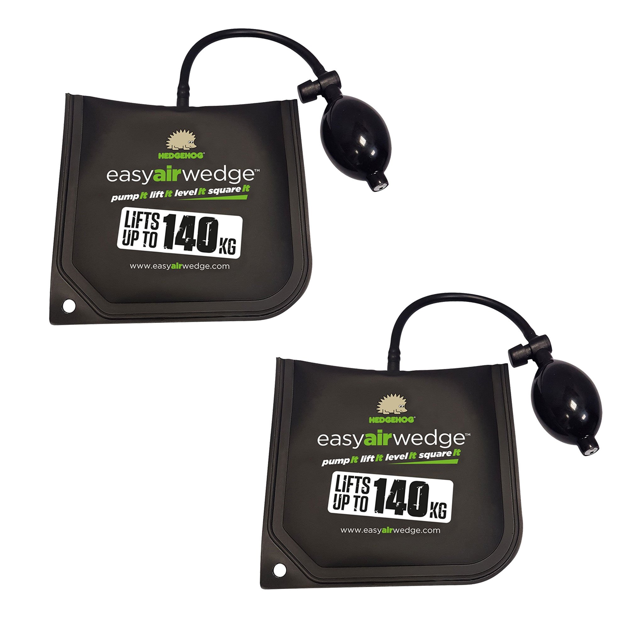 Pack of 2 Hedgehog Easy Air Wedge Pump Up Air Tool For Fitting Windows Doors Lifts Up To 140 Kilogram