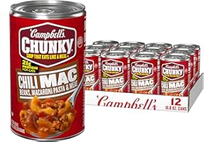 Campbell’s Chunky Chili Mac Soup, 18.8 oz Can (12 Pack)