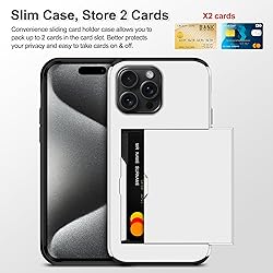 SAMONPOW Compatible with iPhone 15 Pro Case with
