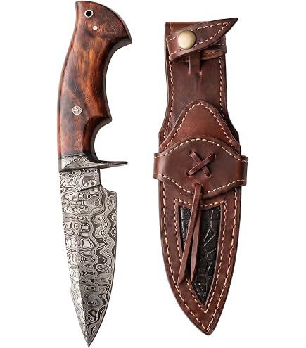 BIGCAT ROAR Deer Hunter - Handmade Damascus Steel Fixed Blade