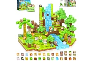 GOOIDEA 150 Magnetic Blocks – Mine Magnet Game Building Craft, STEM Constructions Toy, Jungle Animals, Sensory Stacking Cubes Kids Toys, Christmas Birthday Gifts for Boys Girls Age 3-5, 5-7, 4-8, 8-12