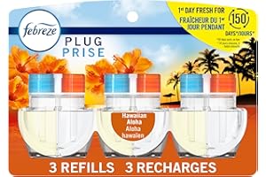 Febreze Plug in Air Freshener, Odor-Fighting Scented Oil Refill, Air Fresheners for Home and Bathroom and Kitchen, Long Lasti