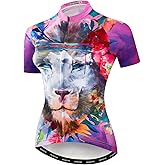 JPOJPO Womens Cycling Jersey,Bike Shirt Quick-Dry Breathable Reflective S-2XL Tops