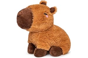 Capybara Microwavable & Weighted Stuffed Animals - 1.5 Lbs Unscented Heating Pad for Period Cramps Pain Relief and Anxiety, Cute Capybara Plush Toys Gifts for Women Girls Adults and Kids by Happy Fuel