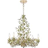 Crystorama Josie 6 Light Champagne Green Tea Chandelier