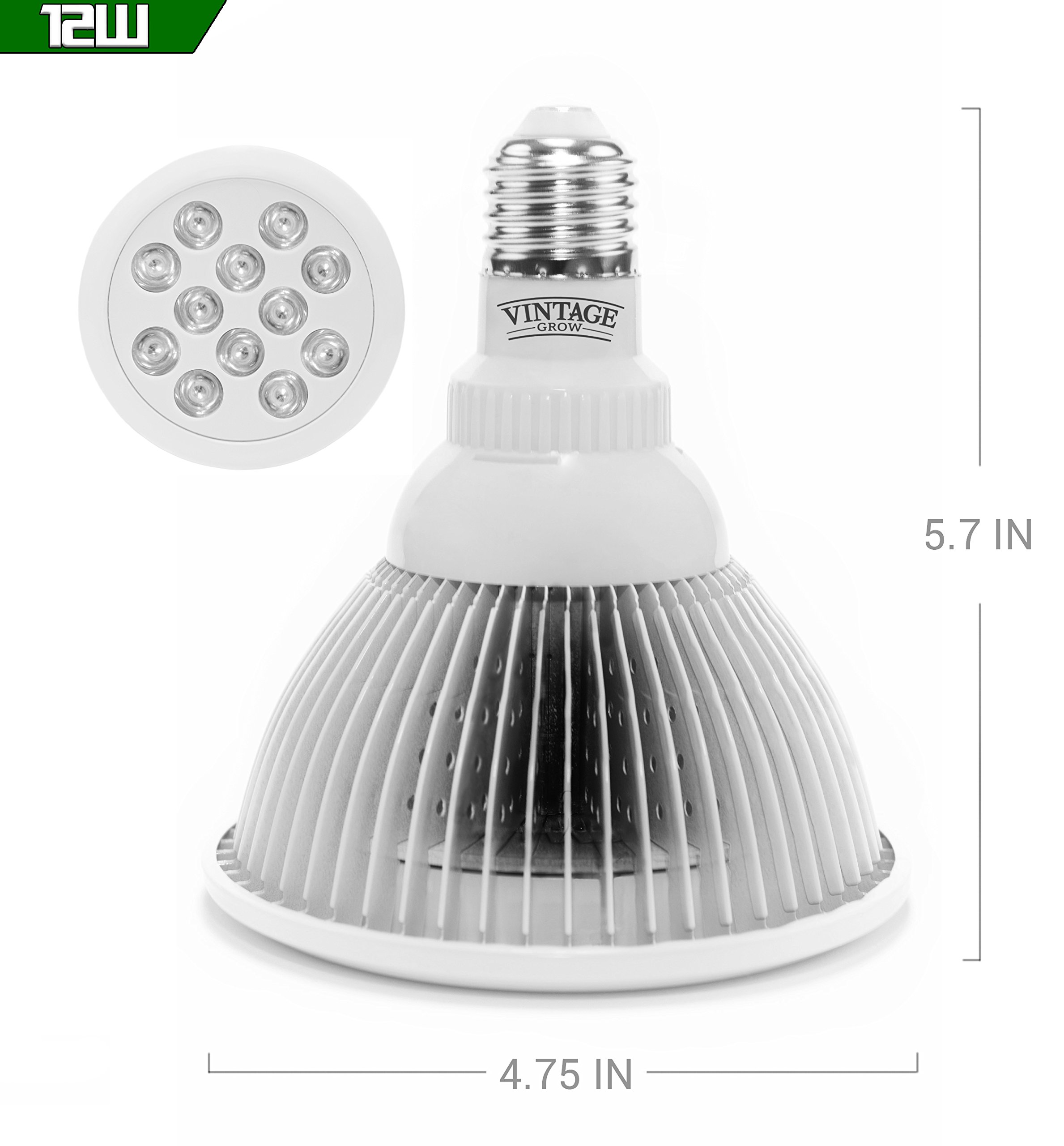 VINTAGE GROW Best LED Grow Lights For Indoor Plants Perfect For