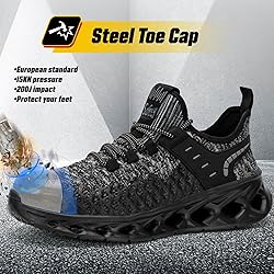 Steel Toe Shoes for Women Men Wide Non Slip