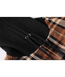 ZITY Men's Flannel Hoodie Shirts Casual Button Down