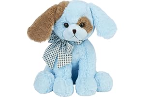 BEARINGTON COLLECTION Bearington Baby Waggles Lullaby, Animated Musical Puppy Dog (Blue) 13"