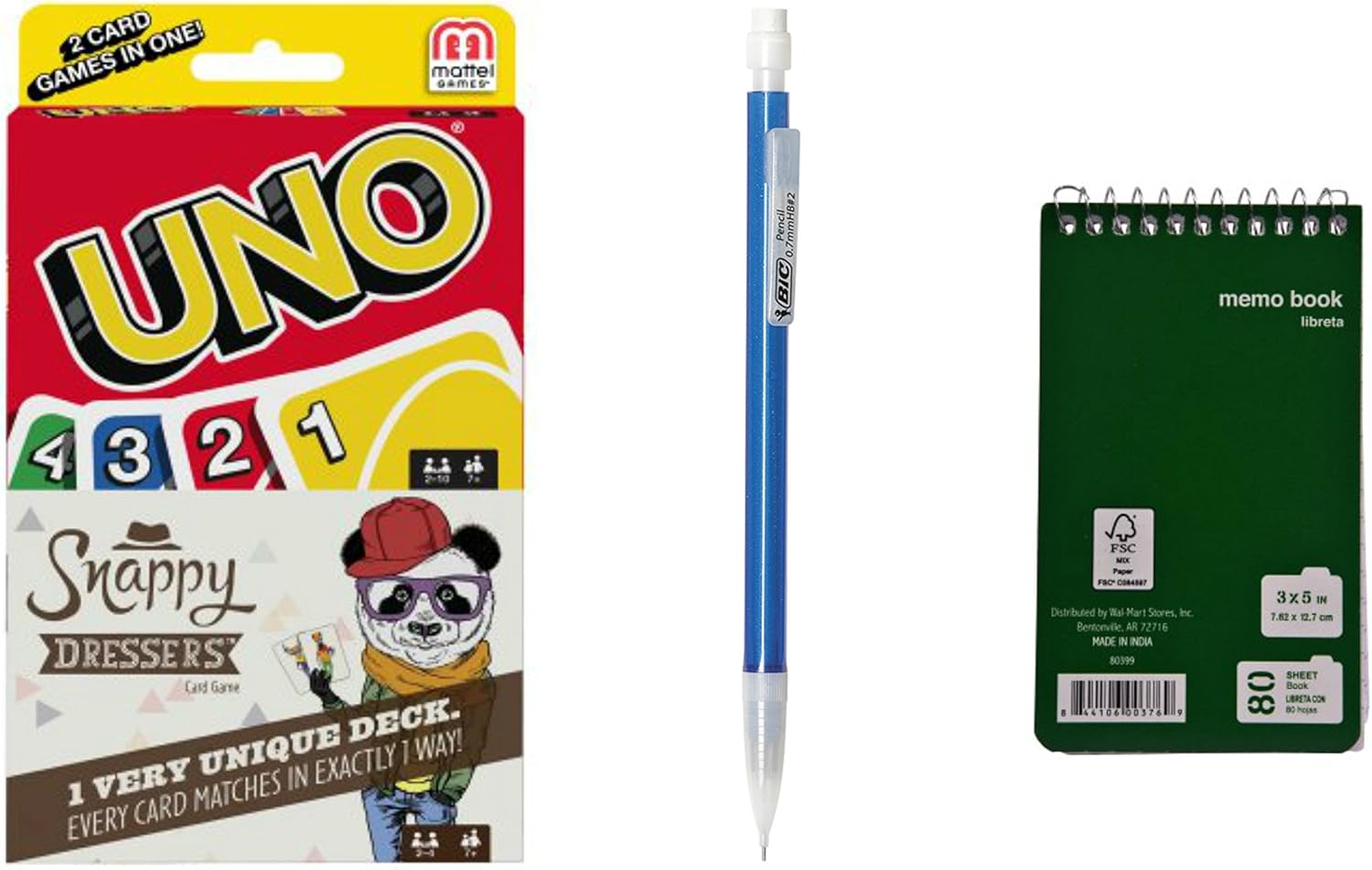 Amazon Com Uno Snappy Dressers Card Game Combo Pack 2 Card