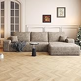 AUGOP 108" Sectional Couches for Living Room Modern Modular Sofa with L-Shape Couchs Upholstered Boneless Couch Deep Seat Sectional Couch with Chaise (Camel, Right Facing Chaise+2Seaters)