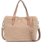 NEWBELLA Women's Plush Tote Bag - Cute Fuzzy Handbag with Soft Texture, Cozy Purse for Fall Winter, Casual Everyday Carryall