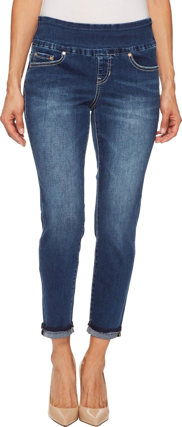 Buy Jag Jeans Women's Petite Amelia Slim Ankle Pull, Kodiak Blue, 8P at